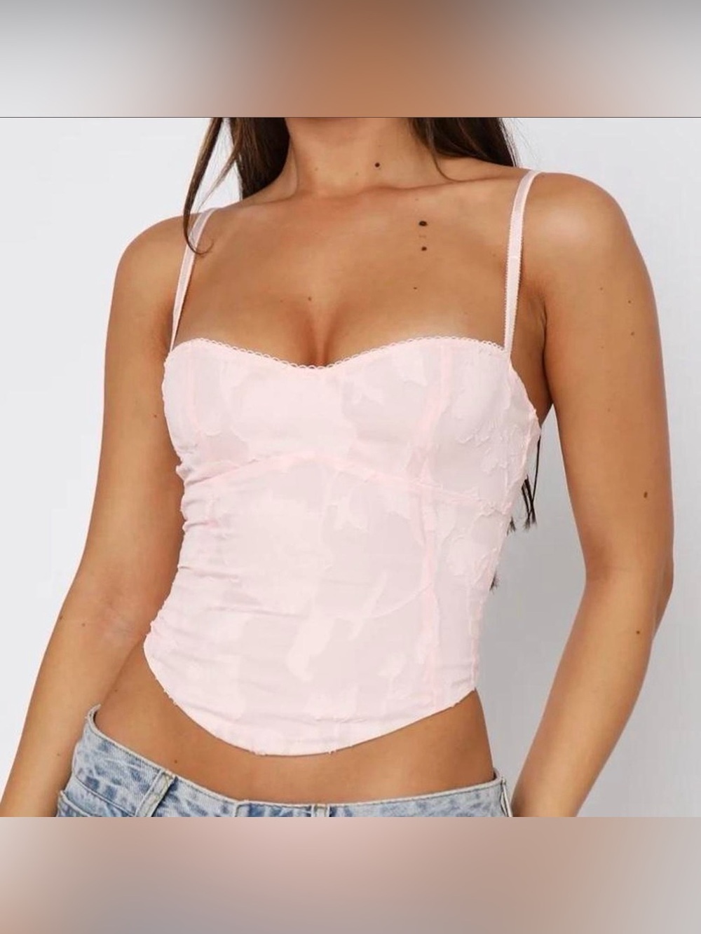 White Fox - Pink Broken Dreams Bustier Baby Pink